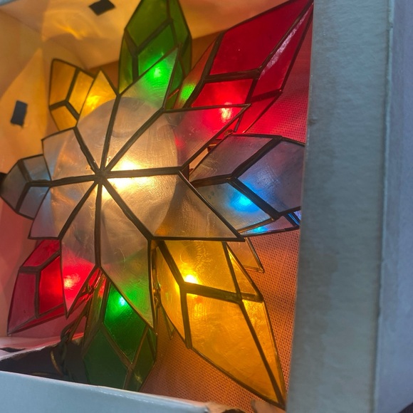 Kurt Adler 8.5-Inch Capiz Star Tree Topper - Picture 4 of 5